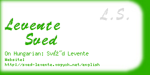 levente sved business card